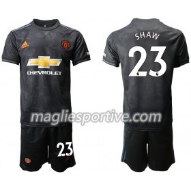 Completo Calcio Manchester United Shaw 23 Bambino Divisa Terza 2019/2020